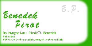 benedek pirot business card